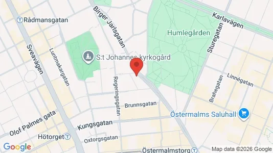 Kontorslokaler att hyra i Östermalm - kort over placeringen