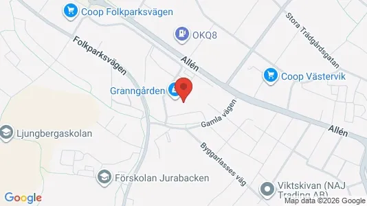 Kontorslokaler att hyra i Västervik - kort over placeringen
