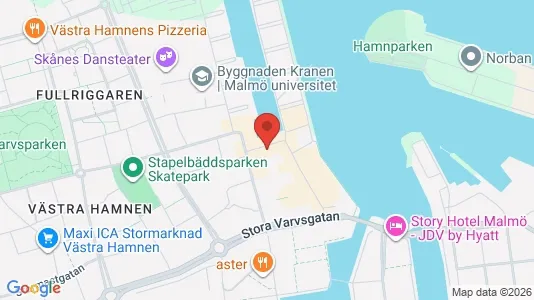 Kontorslokaler att hyra i Malmö Centrum - kort over placeringen