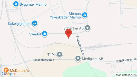 Lagerlokaler att hyra i Fosie - kort over placeringen