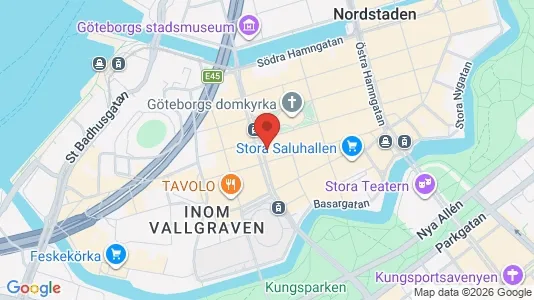 Kontorslokaler att hyra i Göteborg Centrum - kort over placeringen