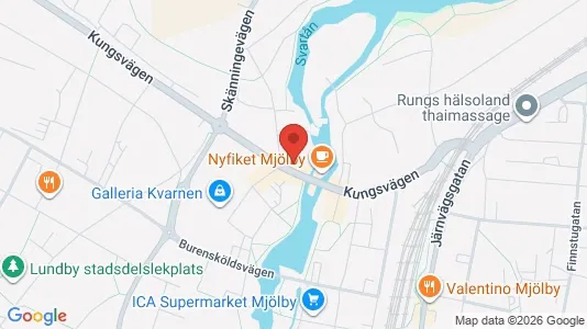 Affärslokaler att hyra i Mjölby - Bild från Google Street View