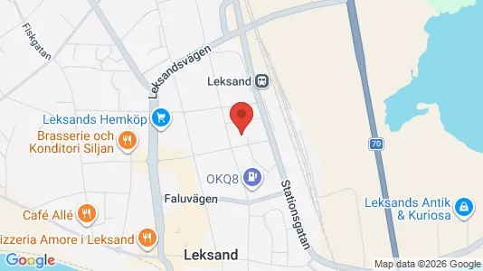 Kontorslokaler att hyra i Leksand - kort over placeringen