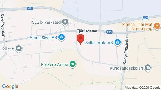 Kontorslokaler att hyra i Norrköping - kort over placeringen