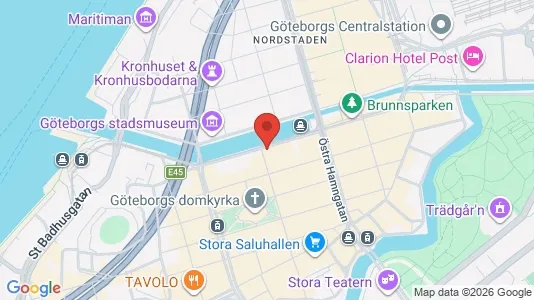 Kontorslokaler att hyra i Göteborg Centrum - kort over placeringen