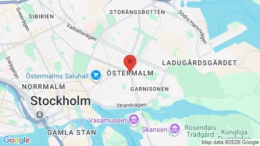 Restauranglokaler att hyra i Östermalm - kort over placeringen