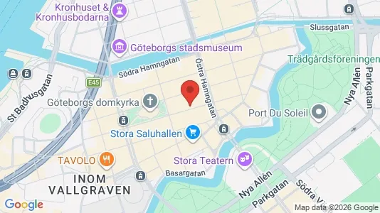 Kontorslokaler att hyra i Göteborg Centrum - kort over placeringen