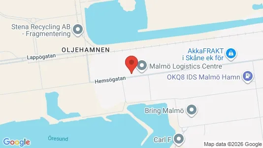 Affärslokaler att hyra i Malmö Centrum - kort over placeringen