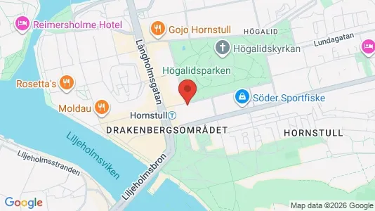 Kontorslokaler att hyra i Södermalm - kort over placeringen