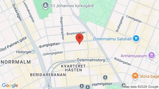 Kontorslokaler att hyra i Stockholm Innerstad - kort over placeringen