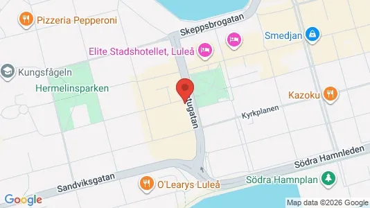 Kontorslokaler att hyra i Luleå - kort over placeringen