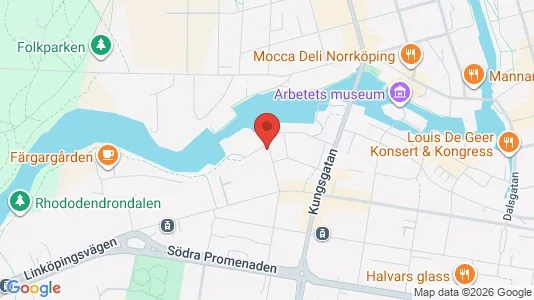 Kontorslokaler att hyra i Norrköping - kort over placeringen