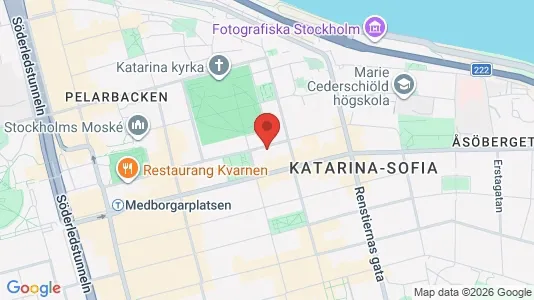 Coworking spaces att hyra i Södermalm - kort over placeringen