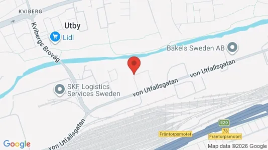 Lagerlokaler att hyra i Göteborg Östra - kort over placeringen