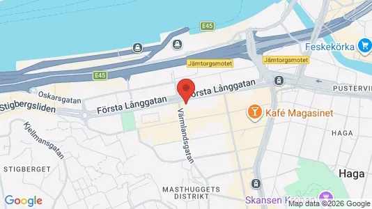Kontorslokaler att hyra i Göteborg Centrum - kort over placeringen