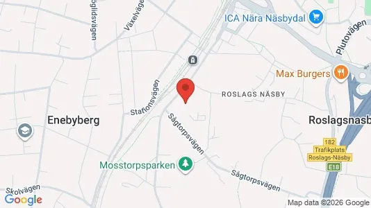 Kontorslokaler att hyra i Täby - kort over placeringen