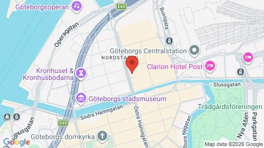 Kontorslokaler att hyra i Göteborg Centrum - kort over placeringen