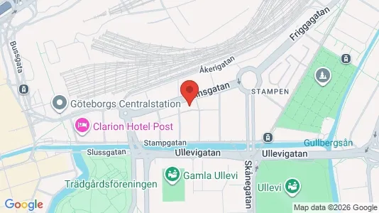 Coworking spaces att hyra i Göteborg Centrum - kort over placeringen