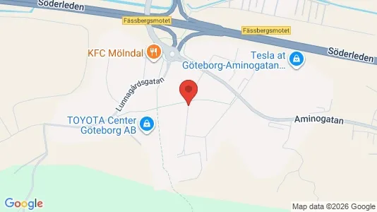Kontorslokaler att hyra i Mölndal - kort over placeringen