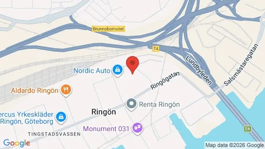 Kontorslokaler att hyra i Lundby - kort over placeringen