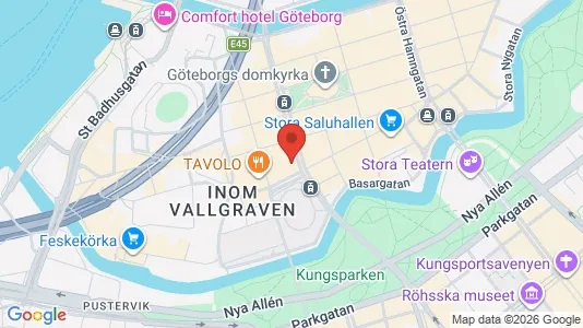 Kontorslokaler att hyra i Göteborg Centrum - kort over placeringen