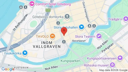Kontorslokaler att hyra i Göteborg Centrum - kort over placeringen