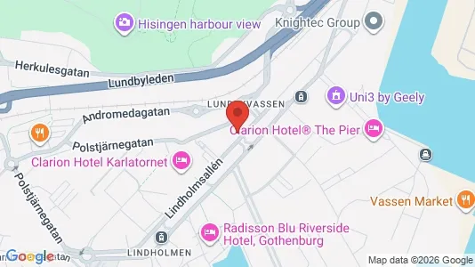 Kontorslokaler att hyra i Lundby - kort over placeringen