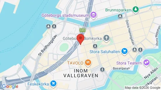 Coworking spaces att hyra i Göteborg Centrum - kort over placeringen