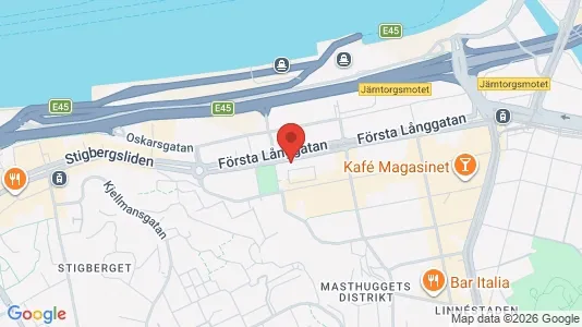 Kontorslokaler att hyra i Göteborg Centrum - kort over placeringen