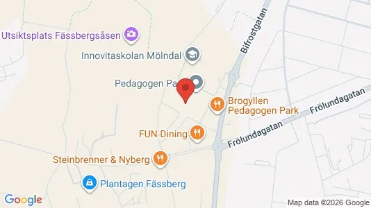 Kontorslokaler att hyra i Mölndal - kort over placeringen