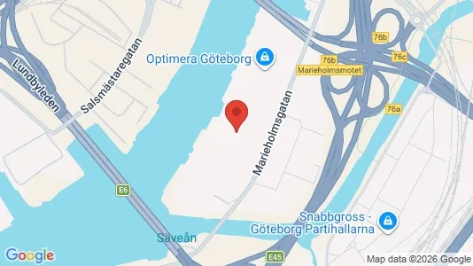 Kontorslokaler att hyra i Göteborg Östra - kort over placeringen