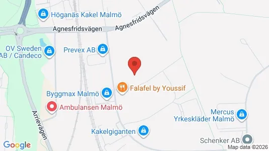 Lagerlokaler att hyra i Fosie - kort over placeringen