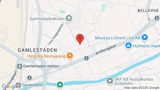 Kontorslokaler att hyra i Göteborg Östra - kort over placeringen