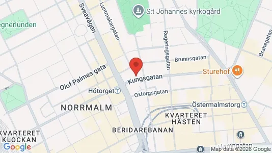 Kontorslokaler att hyra i Stockholm Innerstad - kort over placeringen