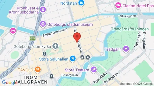 Kontorslokaler att hyra i Göteborg Centrum - kort over placeringen