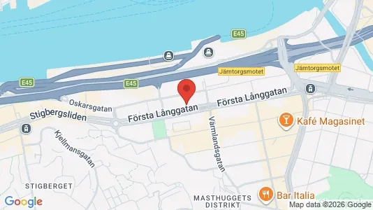 Kontorslokaler att hyra i Göteborg Centrum - kort over placeringen