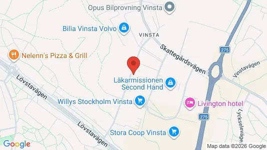Lagerlokaler att hyra i Västerort - kort over placeringen