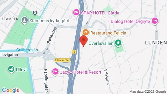 Kontorslokaler att hyra i Örgryte-Härlanda - kort over placeringen