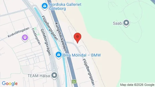 Kontorslokaler att hyra i Mölndal - kort over placeringen