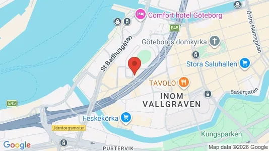 Kontorslokaler att hyra i Göteborg Centrum - kort over placeringen
