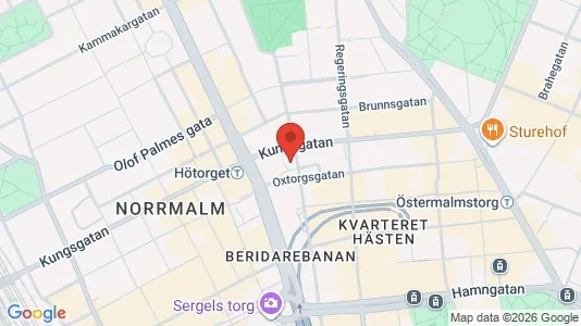 Affärslokaler att hyra i Stockholm Innerstad - kort over placeringen