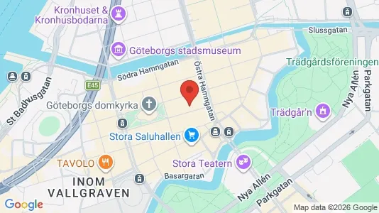 Kontorslokaler att hyra i Göteborg Centrum - kort over placeringen