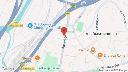 Kontorslokaler att hyra i Örgryte-Härlanda - kort over placeringen