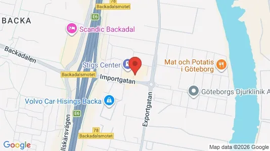 Kontorslokaler att hyra i Norra hisingen - kort over placeringen