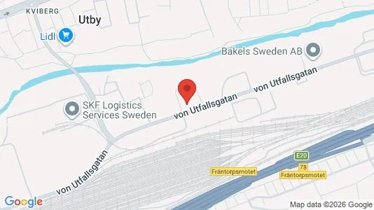 Kontorslokaler att hyra i Göteborg Östra - kort over placeringen