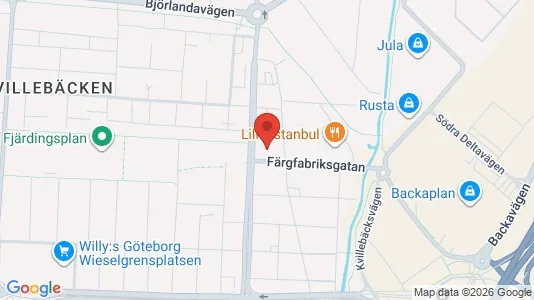 Kontorslokaler att hyra i Lundby - kort over placeringen