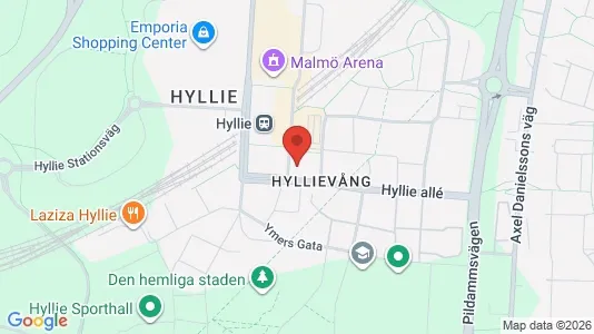 Kontorslokaler att hyra i Hyllie - kort over placeringen