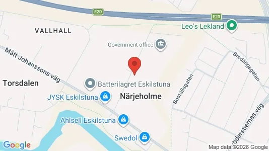Affärslokaler att hyra i Eskilstuna - kort over placeringen
