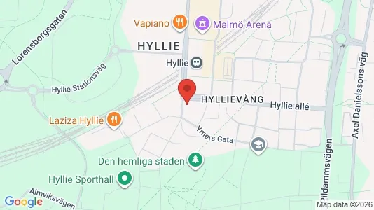 Kontorslokaler att hyra i Hyllie - kort over placeringen