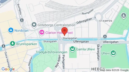 Kontorslokaler att hyra i Göteborg Centrum - kort over placeringen
